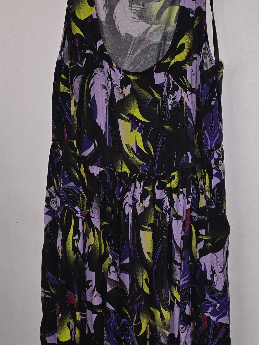 Disney Villains Sleeveless Purple & Black Graphic Maxi Dress